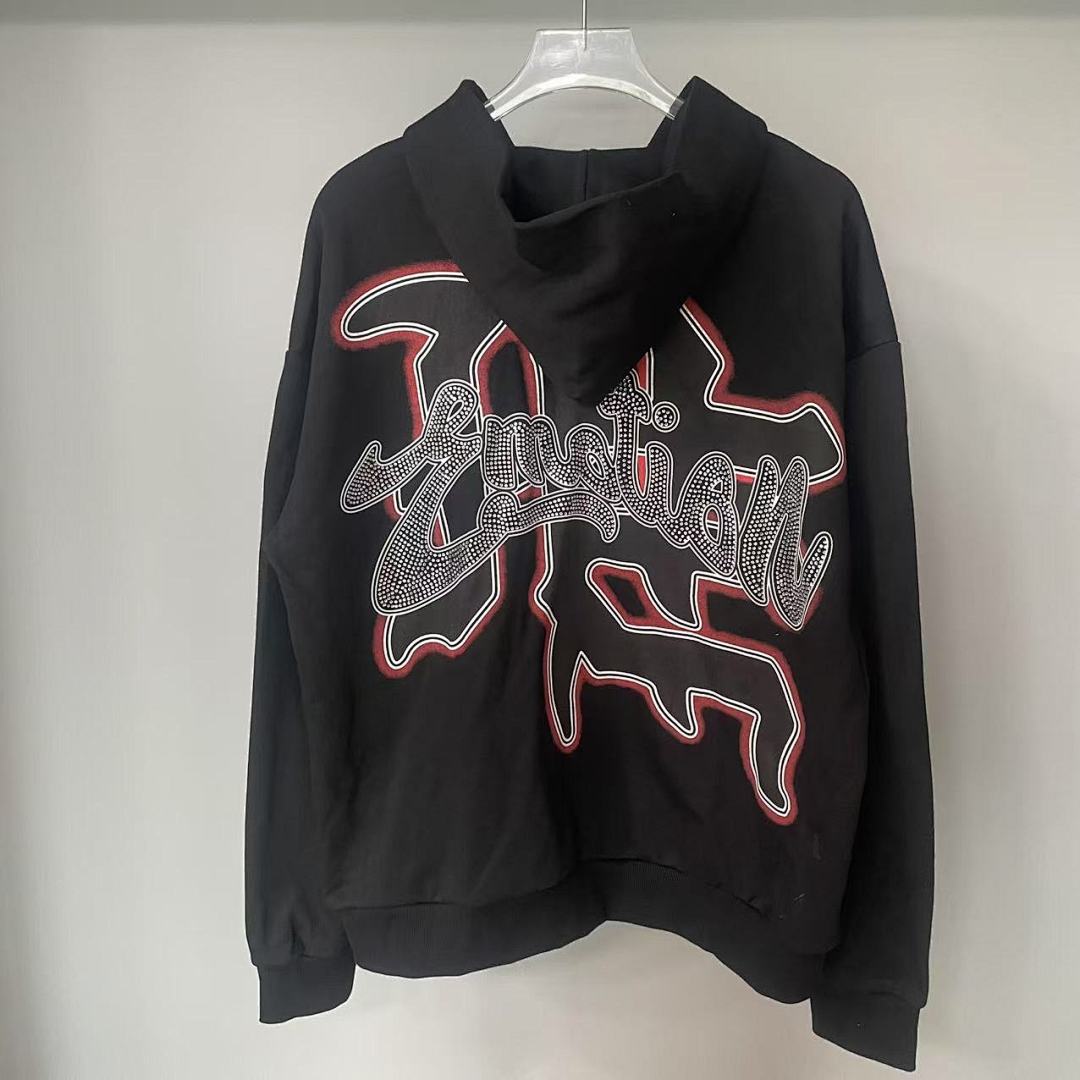 MIXED EMOTION Thorn Graphic Layered-Look Hoodie