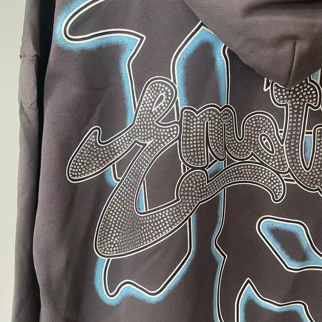 MIXED EMOTION Angel Artwork Graphic Zip-Up Hoodie