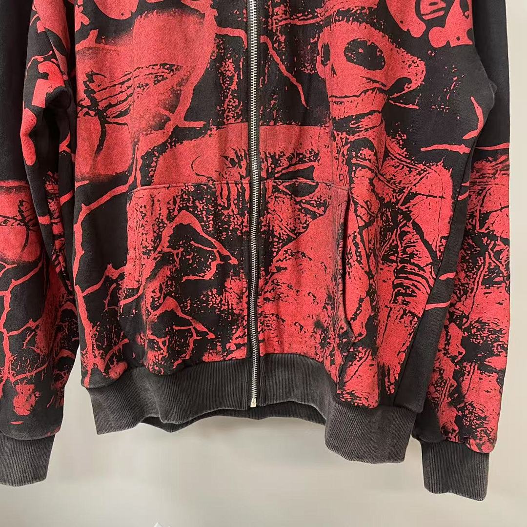 MIXED EMOTION Gothic Graphic Pullover Hoodie