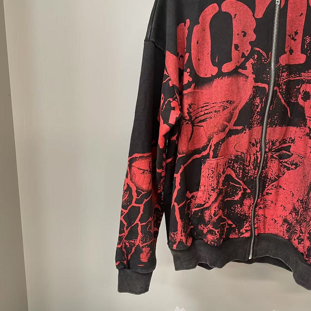 MIXED EMOTION Gothic Graphic Pullover Hoodie
