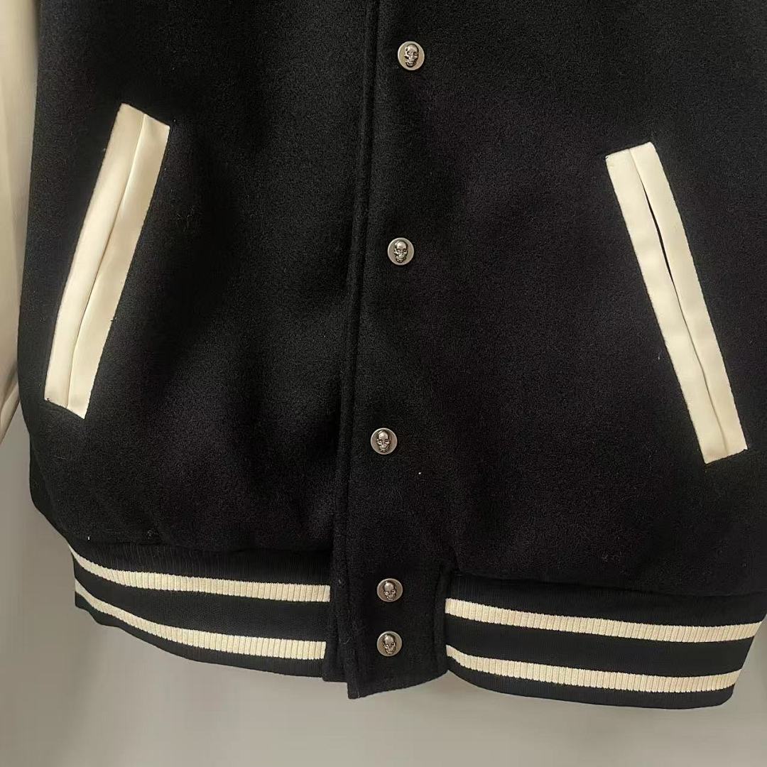 GODSPEED Skeleton Eagle Graphic Varsity Jacket