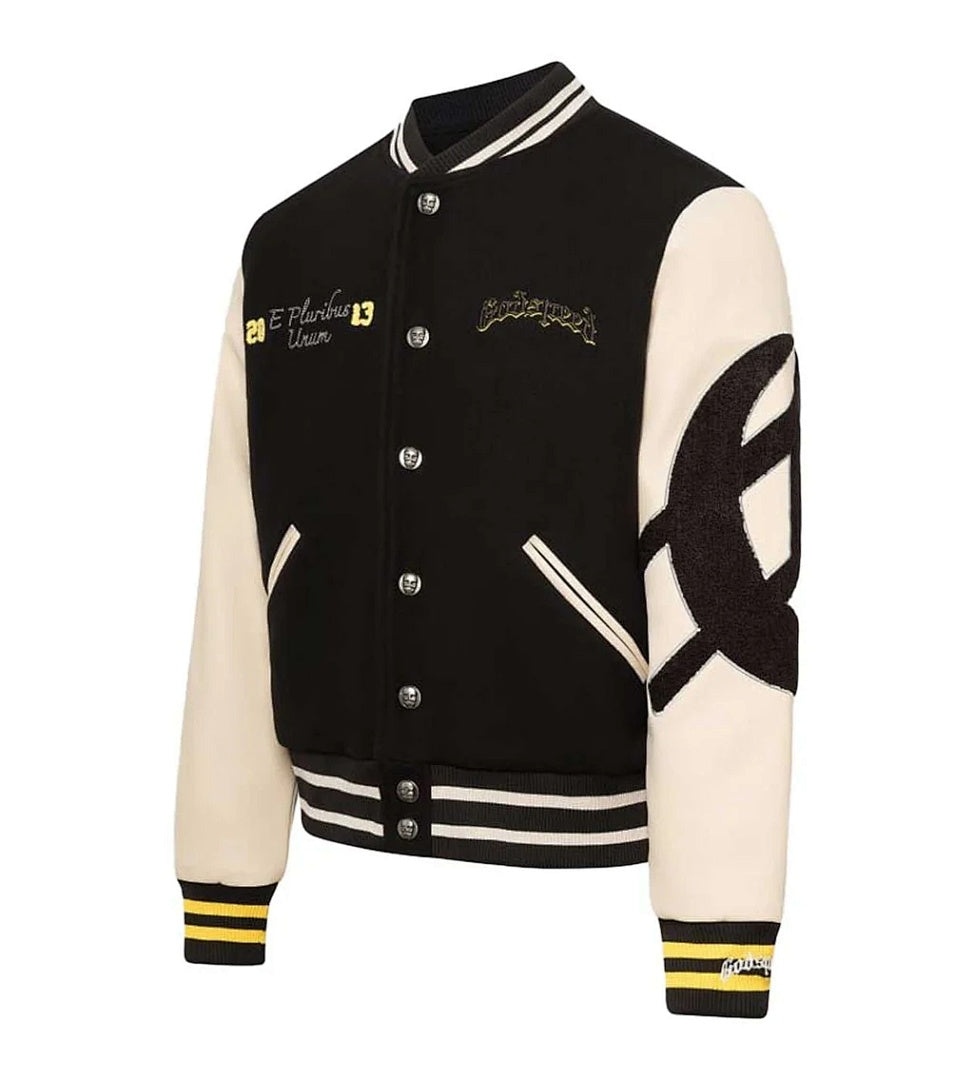 GODSPEED Skull & Wing Graphic Varsity Jacket