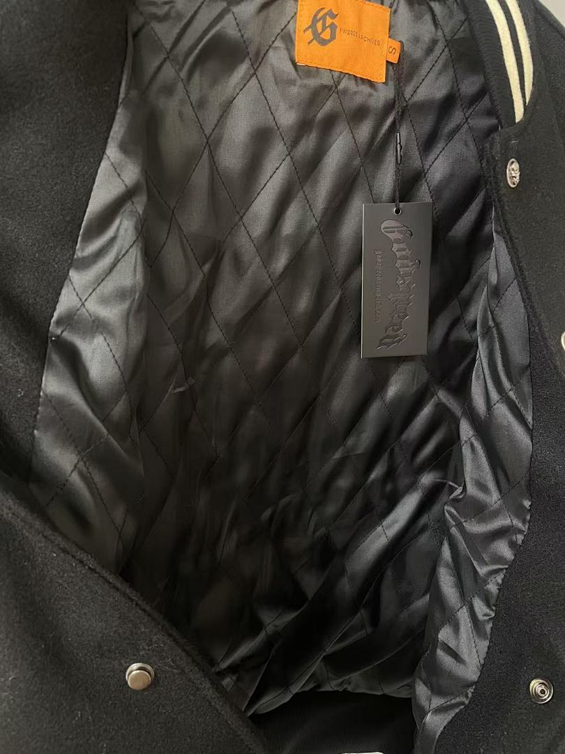 GODSPEED Skull Graphic Varsity Jacket
