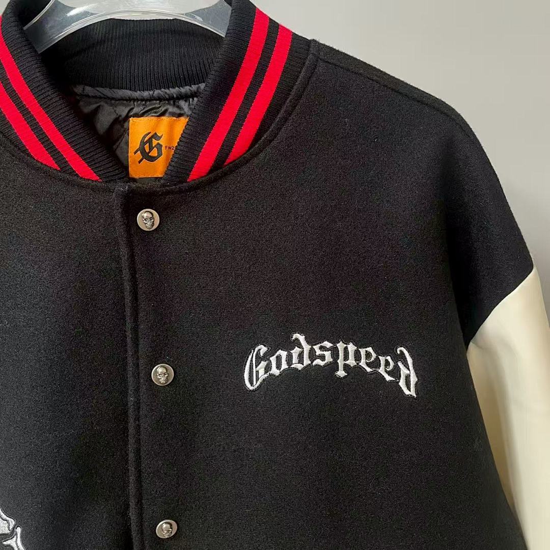GODSPEED Skeleton Graphic Varsity Jacket