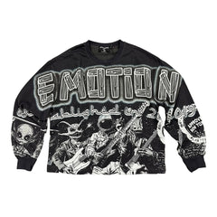 MIXED EMOTION Thorn Logo Graphic Long Sleeve Top