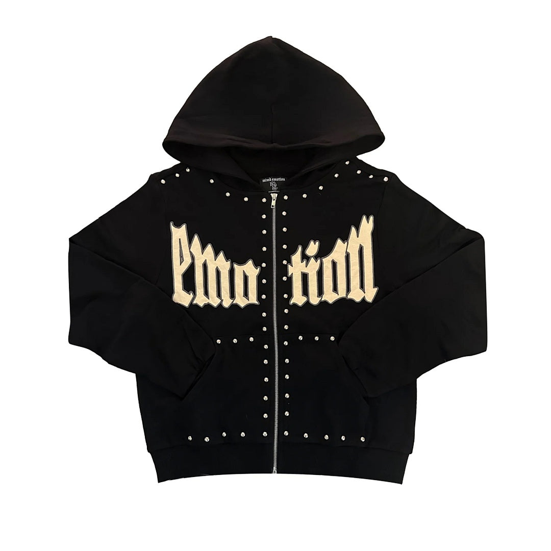 MIXED EMOTION Never Die Gothic Graphic Hoodie