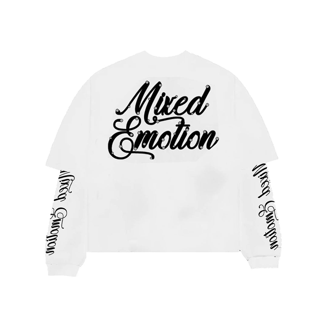 MIXED EMOTION Winged Skull Graphic Long Sleeve Top