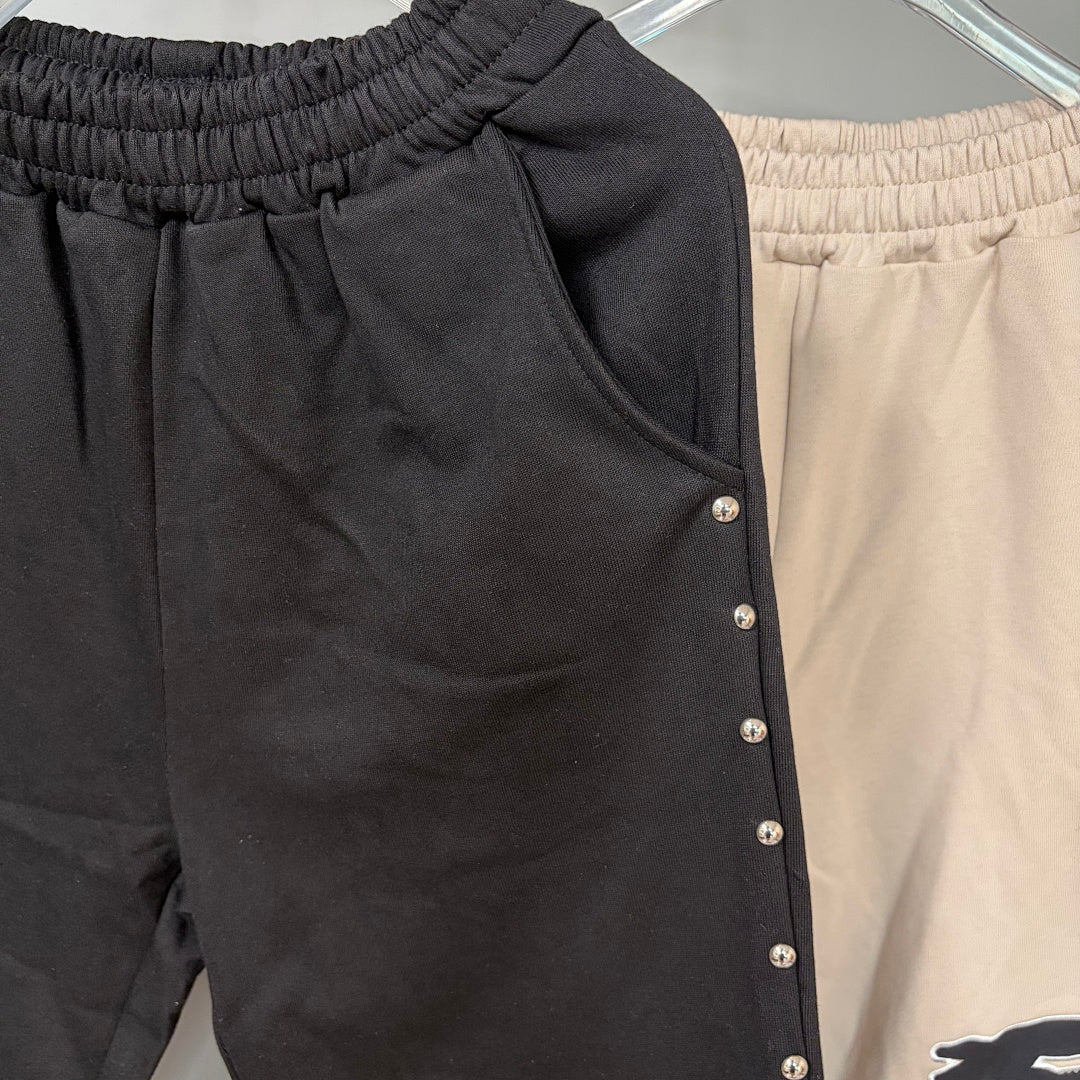 MIXED EMOTION Side Letter Wide-Leg Lounge Pants