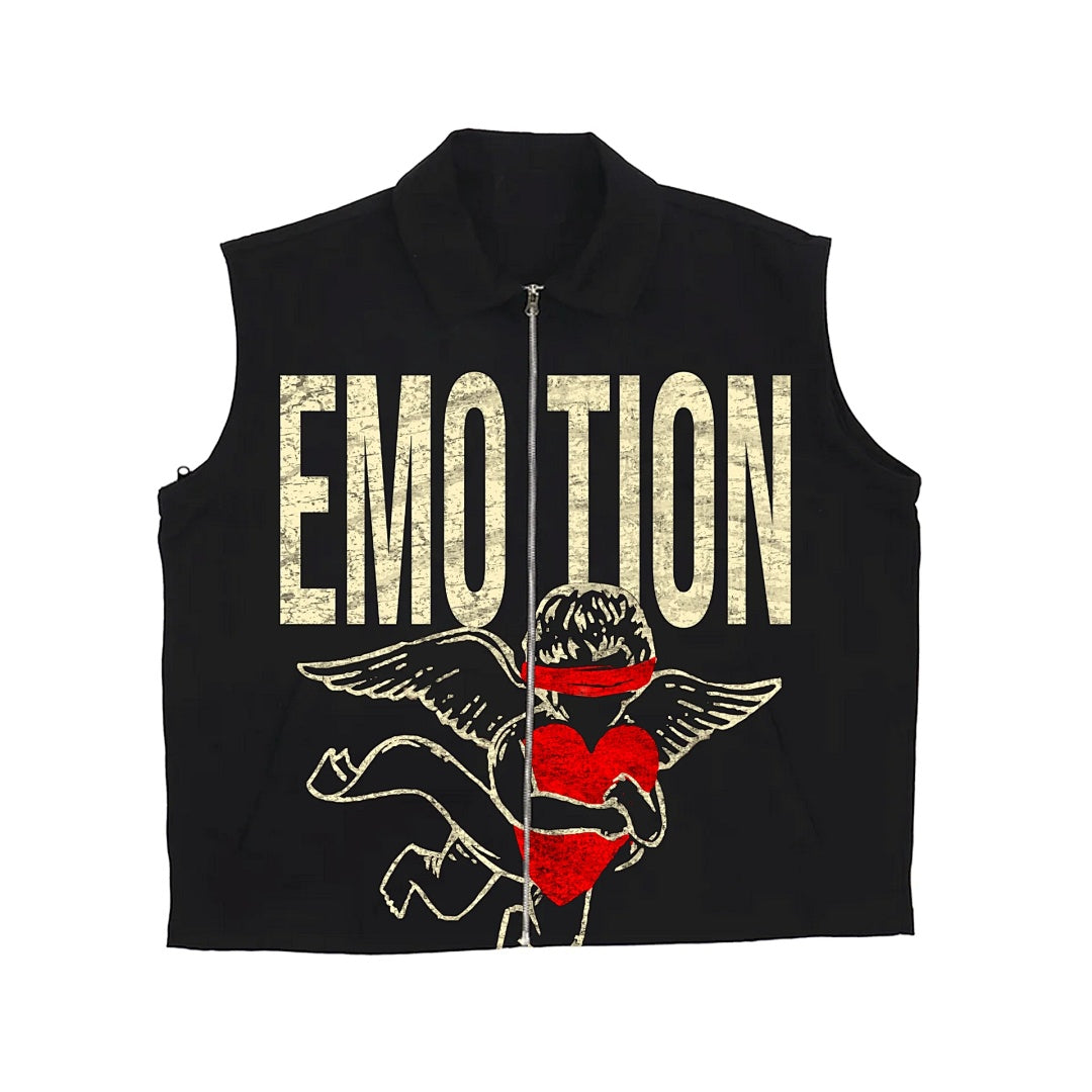 MIXED EMOTION Eagle Script Graphic Zip Jacket