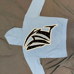 MIXED EMOTION Gothic Wing Embroidery Graphic Hoodie