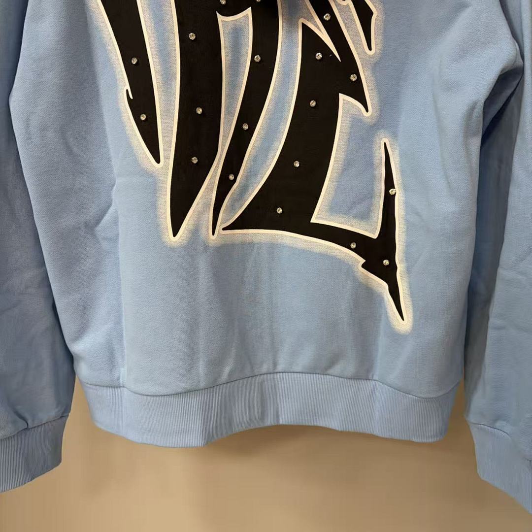 MIXED EMOTION Gothic Wing Embroidery Graphic Hoodie