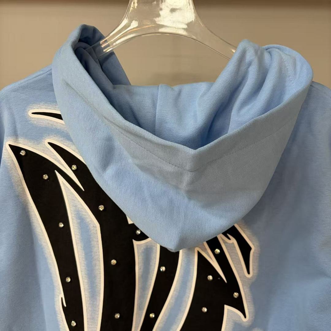 MIXED EMOTION Gothic Wing Embroidery Graphic Hoodie