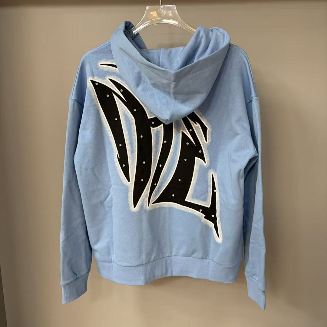 MIXED EMOTION Gothic Wing Embroidery Graphic Hoodie
