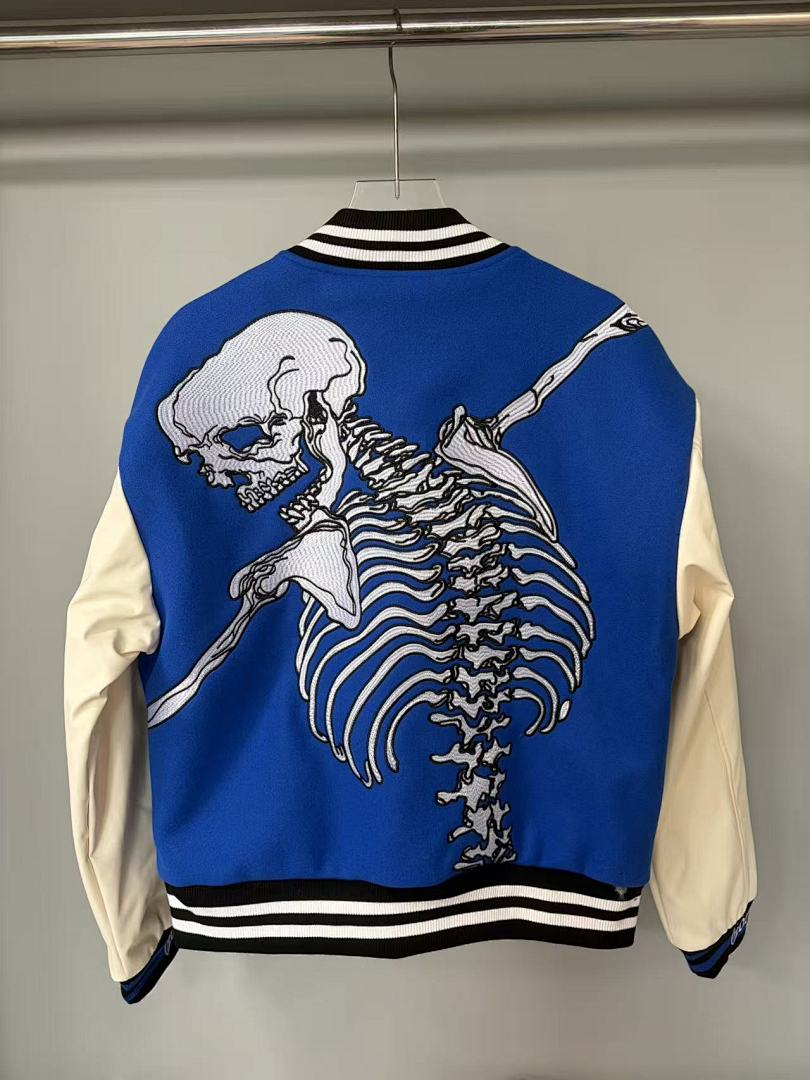 GODSPEED Skeleton Graphic Varsity Jacket