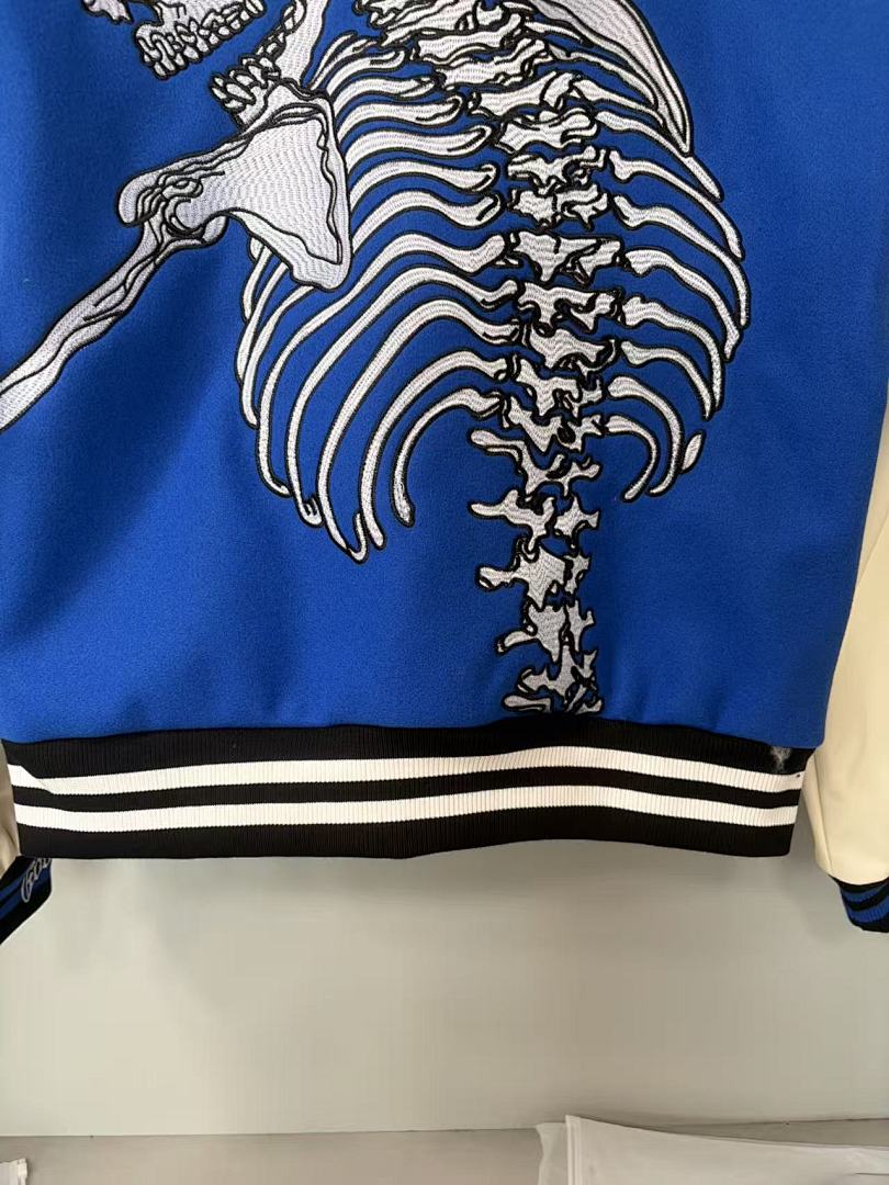 GODSPEED Skeleton Graphic Varsity Jacket