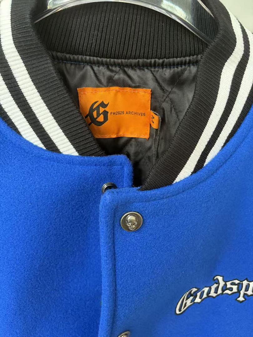GODSPEED Skeleton Graphic Varsity Jacket