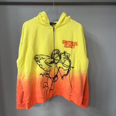 MIXED EMOTION Never Die Graphic Zip-Up Hoodie