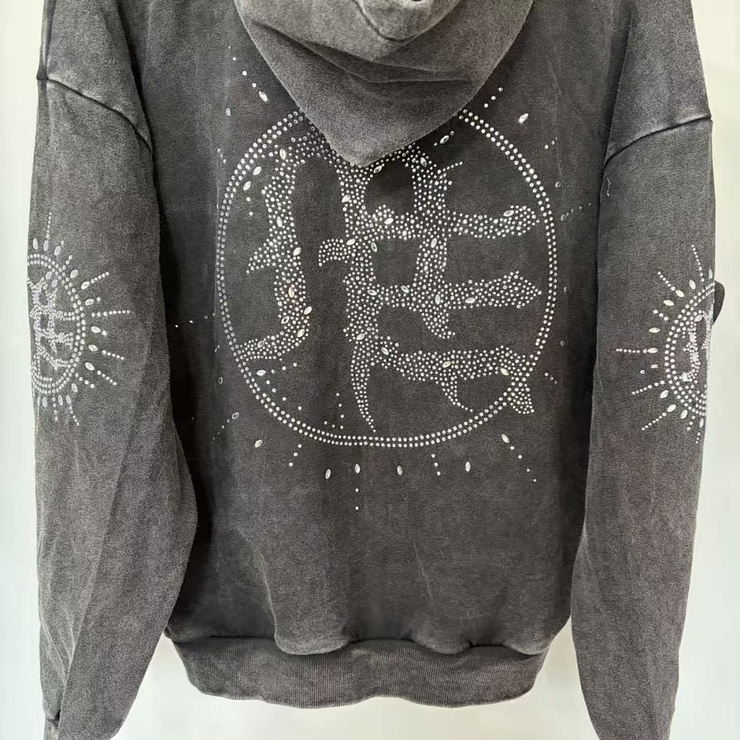 MIXED EMOTION Vintage Washed Zip-Up Jacket