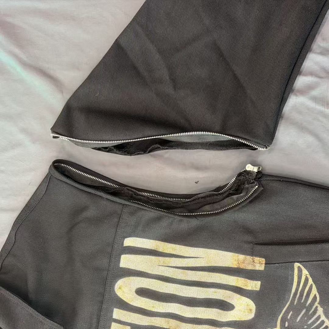 MIXED EMOTION Eagle Script Graphic Zip Jacket
