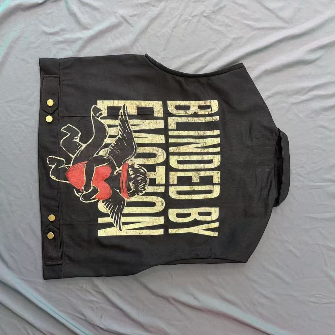 MIXED EMOTION Eagle Script Graphic Zip Jacket