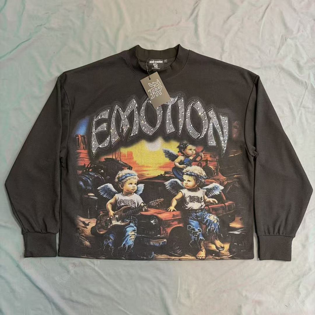 MIXED EMOTION Retro Character Graphic Crewneck