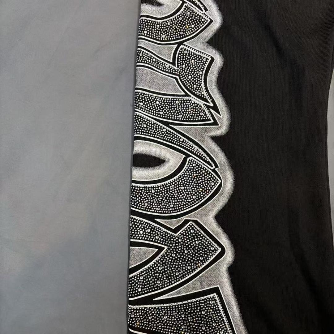MIXED EMOTION Side Panel Graphic Wide-Leg Pants