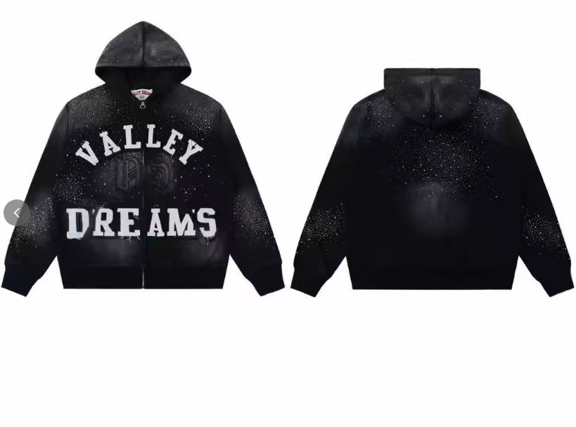 Vale Forever Black Dreams Rhinestone Graphic Hoodie