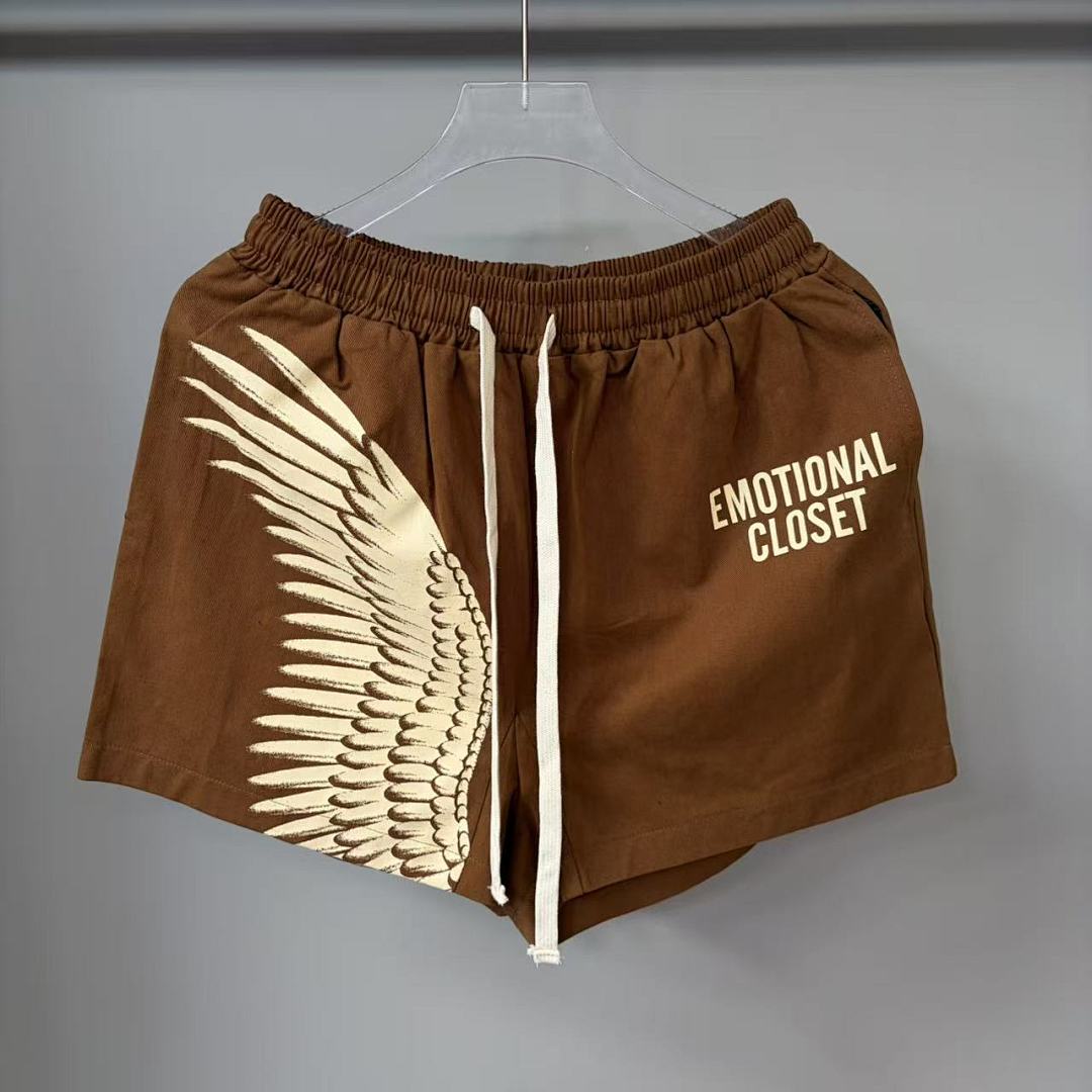 MIXED EMOTION Wing Graphic Casual Shorts