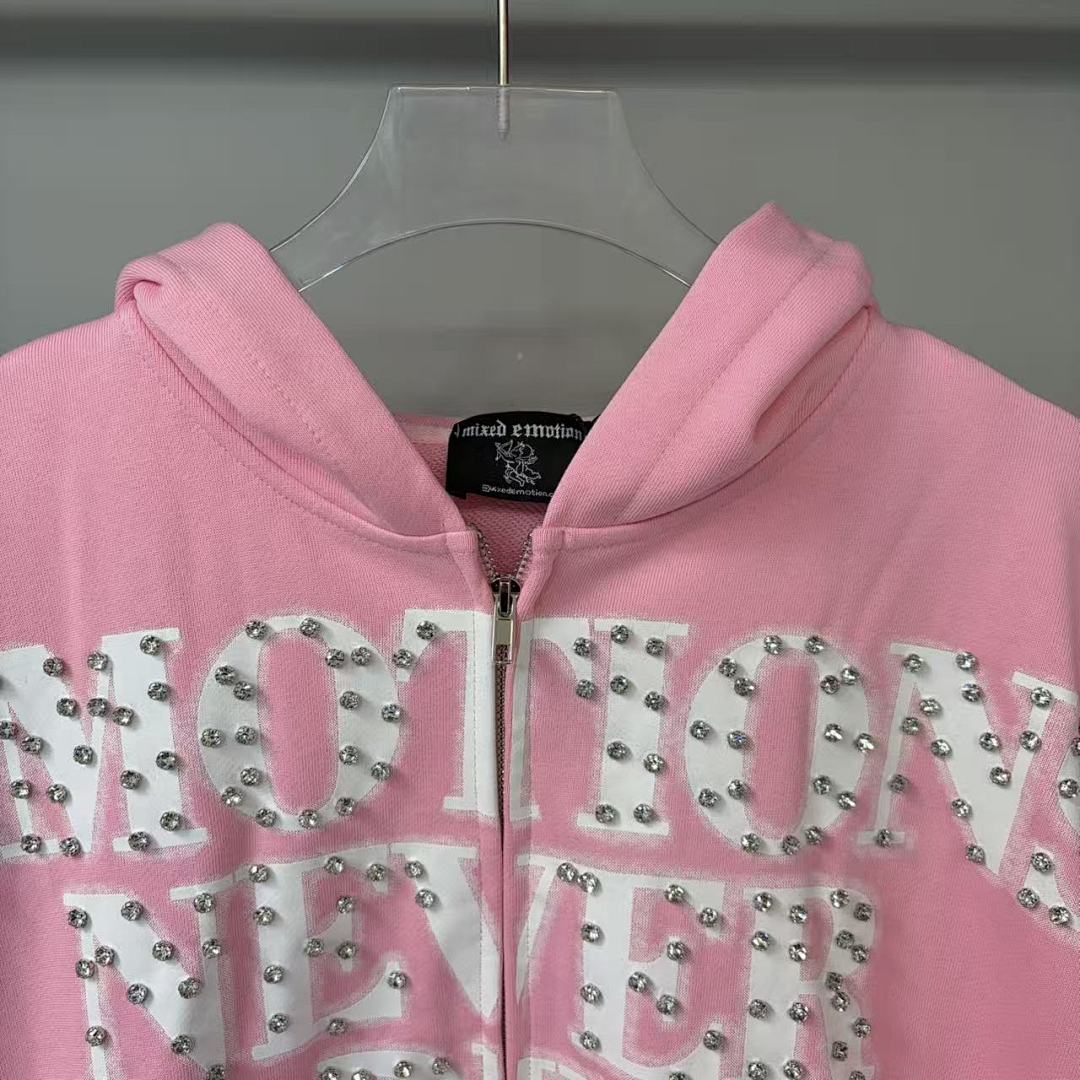 MIXED EMOTION Never Die Statement Graphic Hoodie