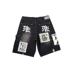 MIXED EMOTION Graphic Poster Print Relaxed Shorts