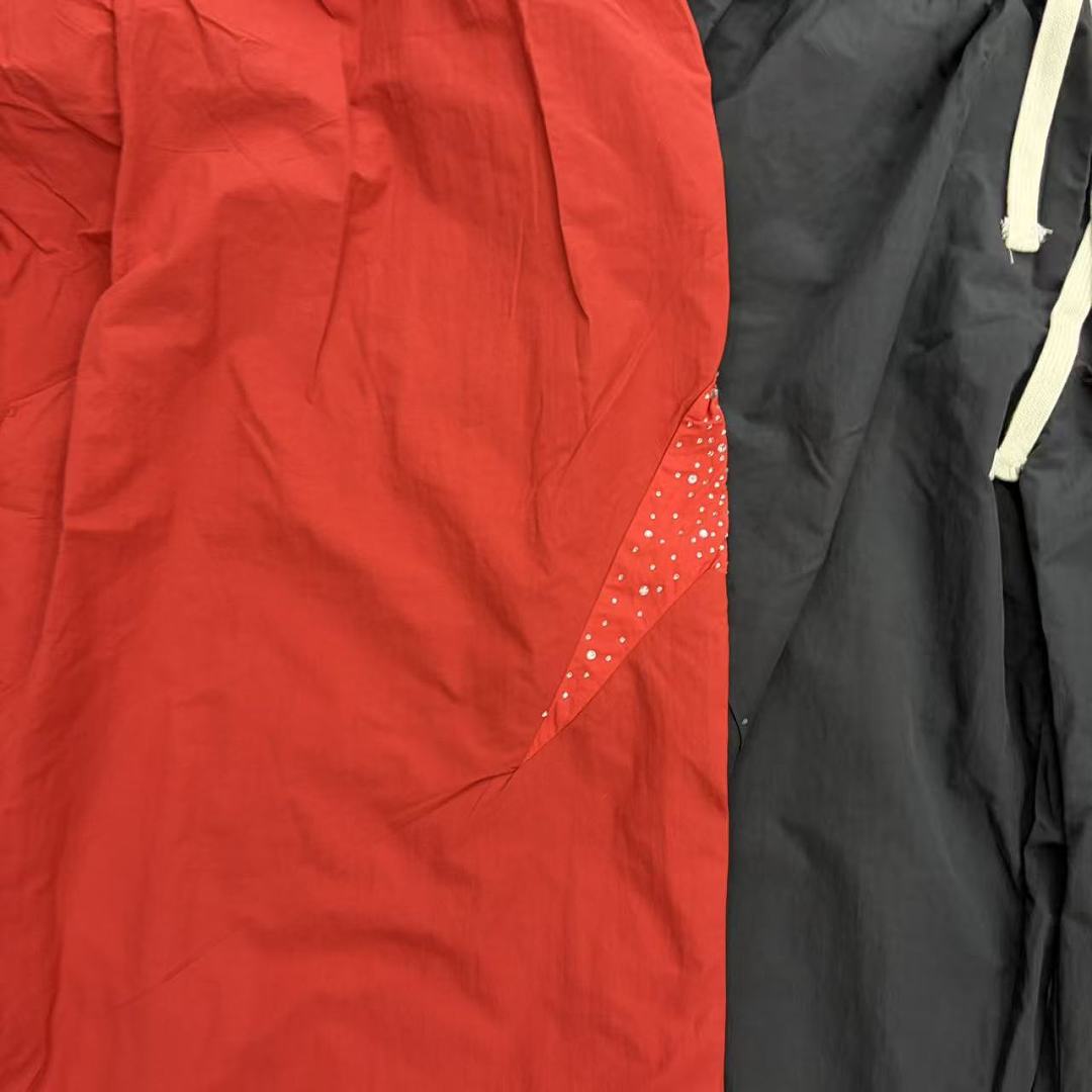 MIXED EMOTION Cross Logo Nylon-Style Casual Shorts
