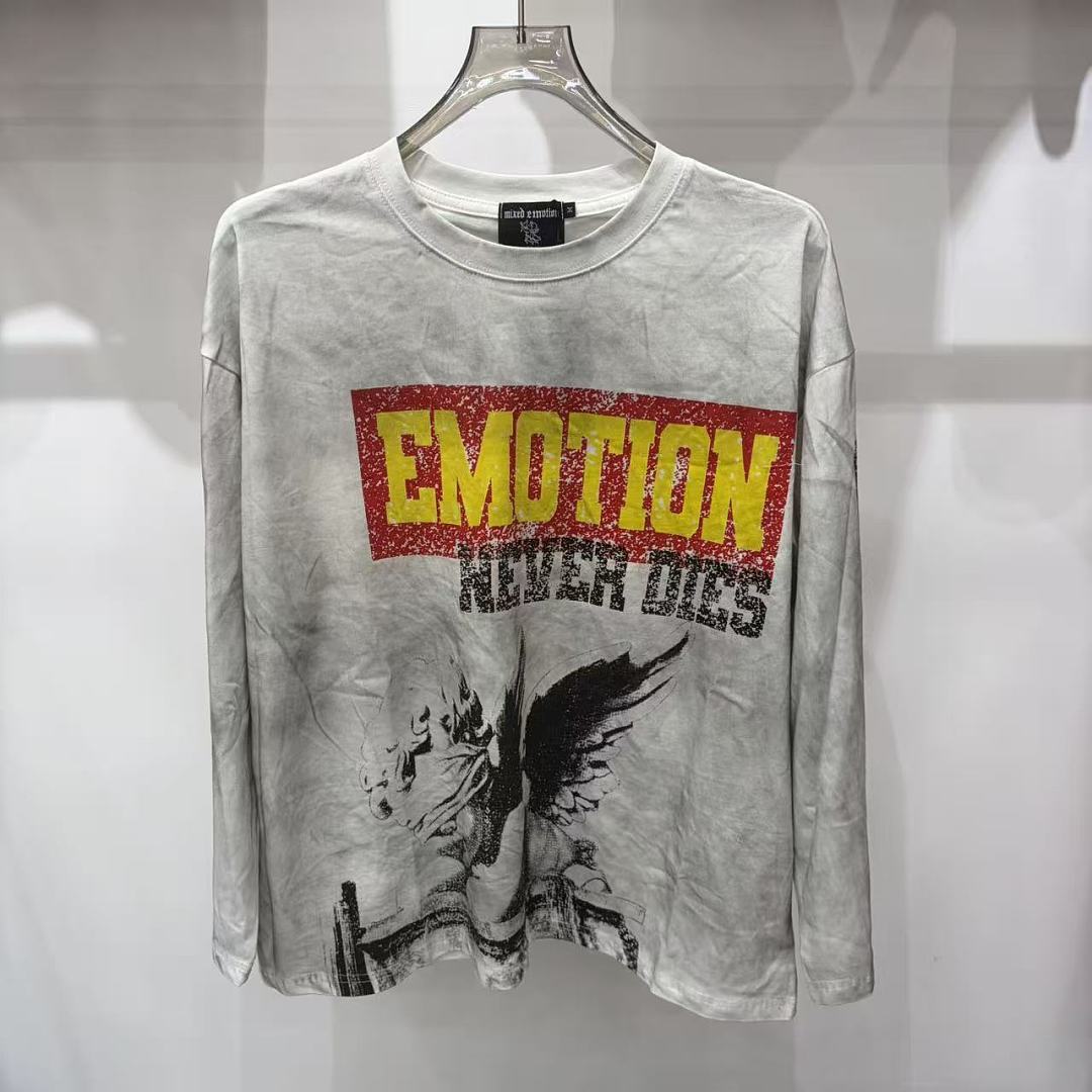 MIXED EMOTION Eagle Graphic Long Sleeve Streetwear Top