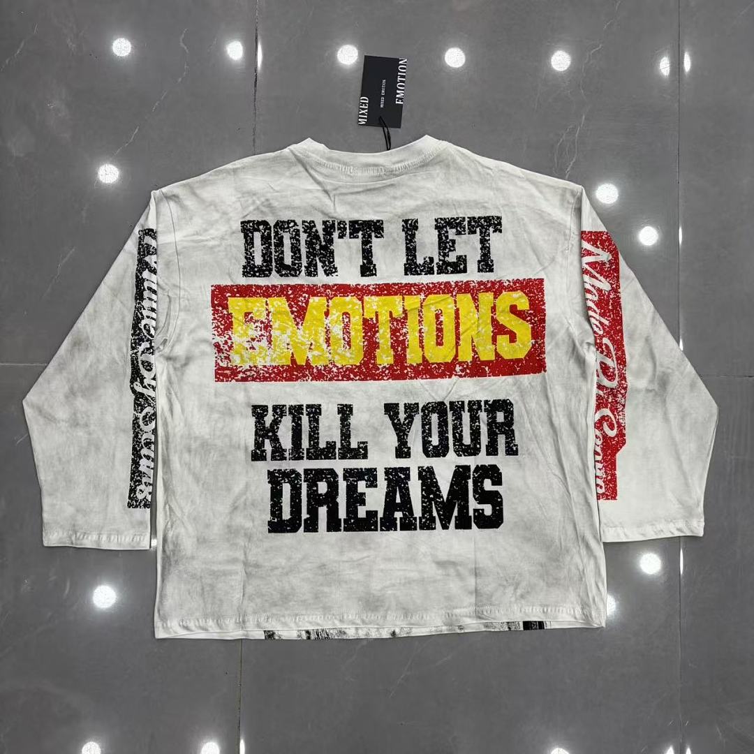 MIXED EMOTION Eagle Graphic Long Sleeve Streetwear Top