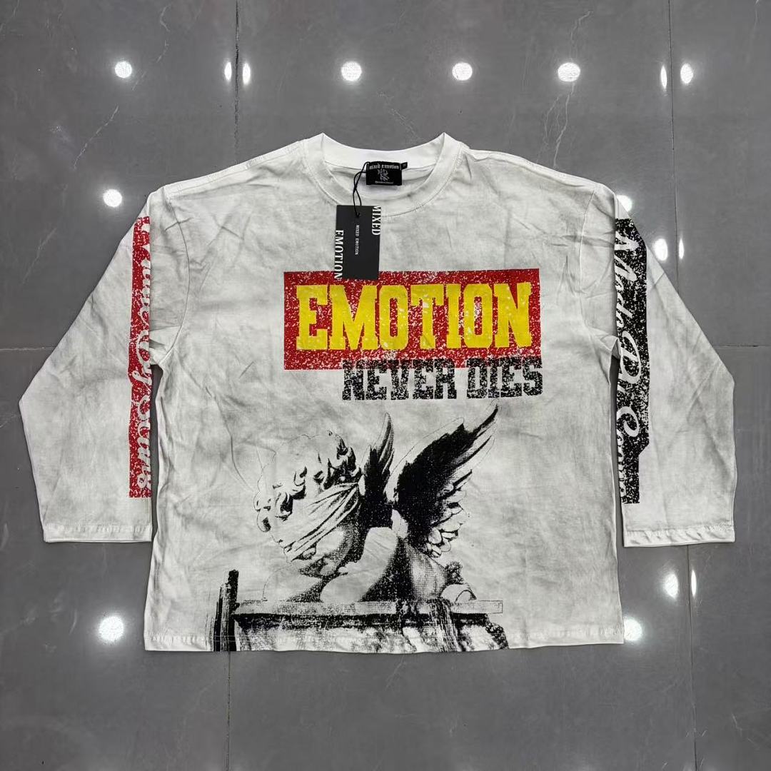 MIXED EMOTION Eagle Graphic Long Sleeve Streetwear Top