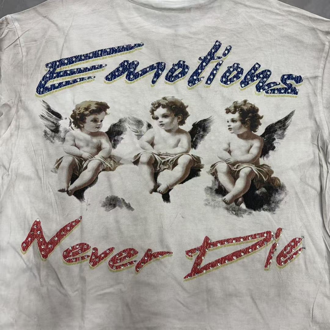 MIXED EMOTION Vintage Graphic Long Sleeve Streetwear Top