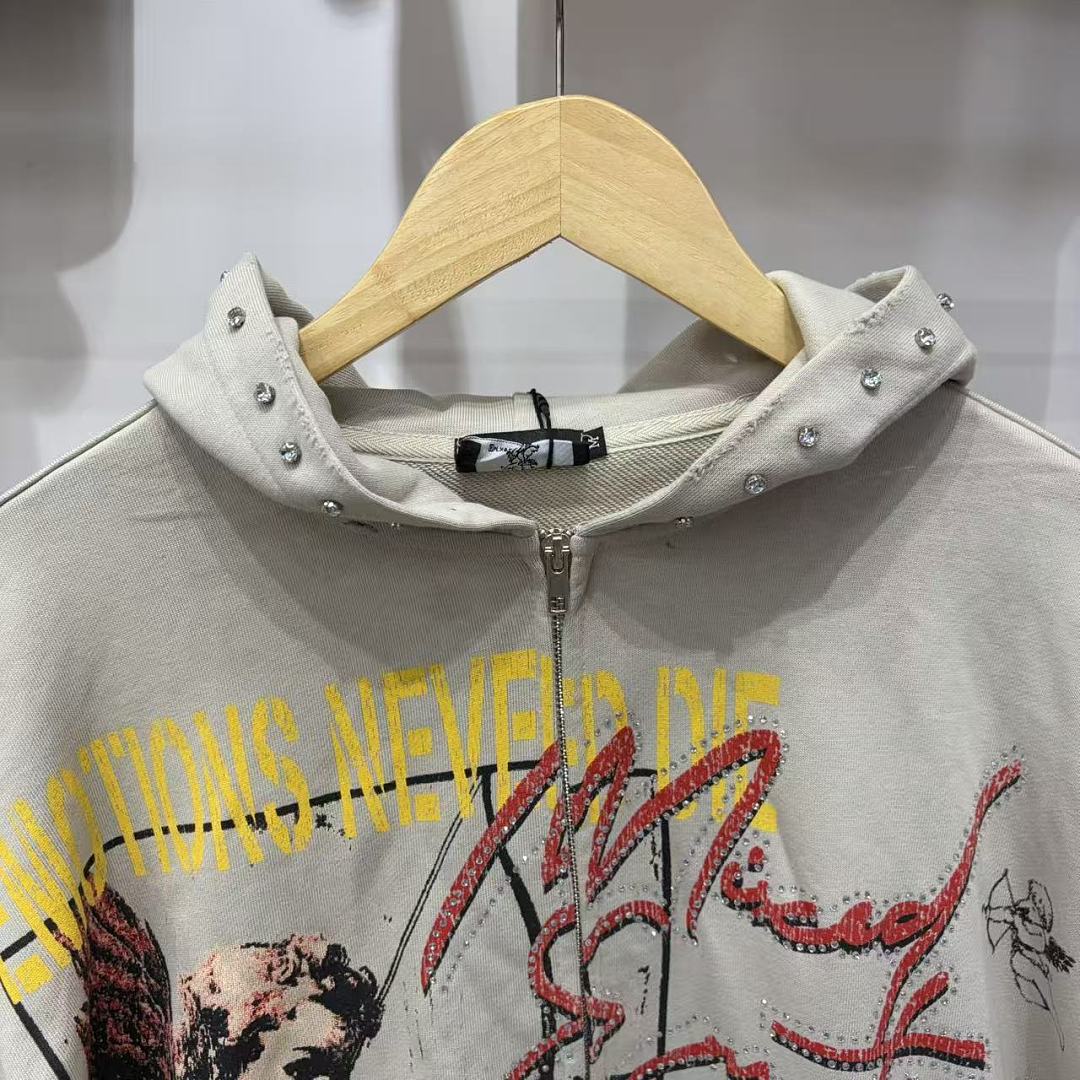 MIXED EMOTION Vintage Motorcycle Graphic Hoodie