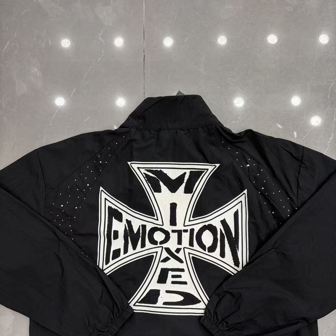 MIXED EMOTION Lightweight Utility Zip Jacket
