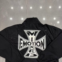 MIXED EMOTION Lightweight Utility Zip Jacket