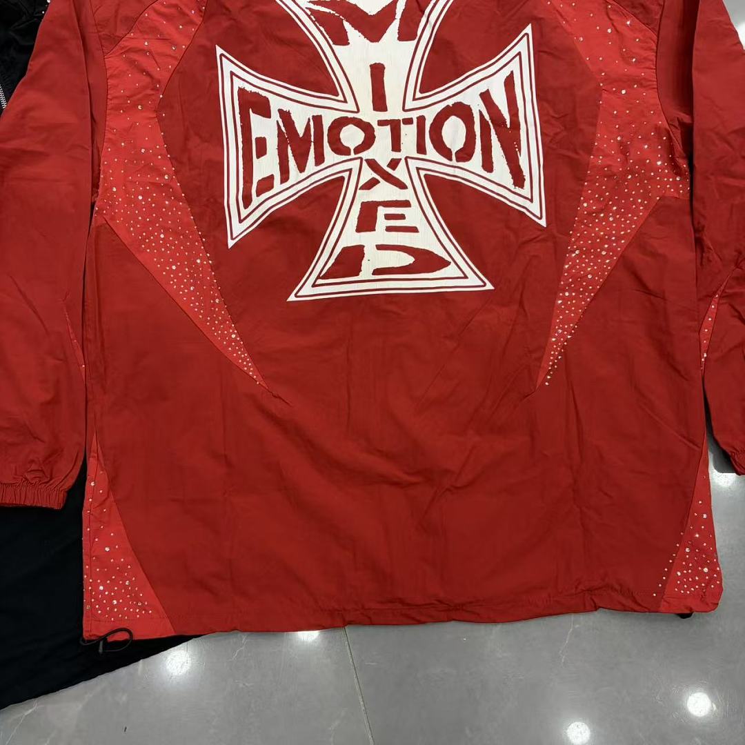 MIXED EMOTION Lightweight Utility Zip Jacket