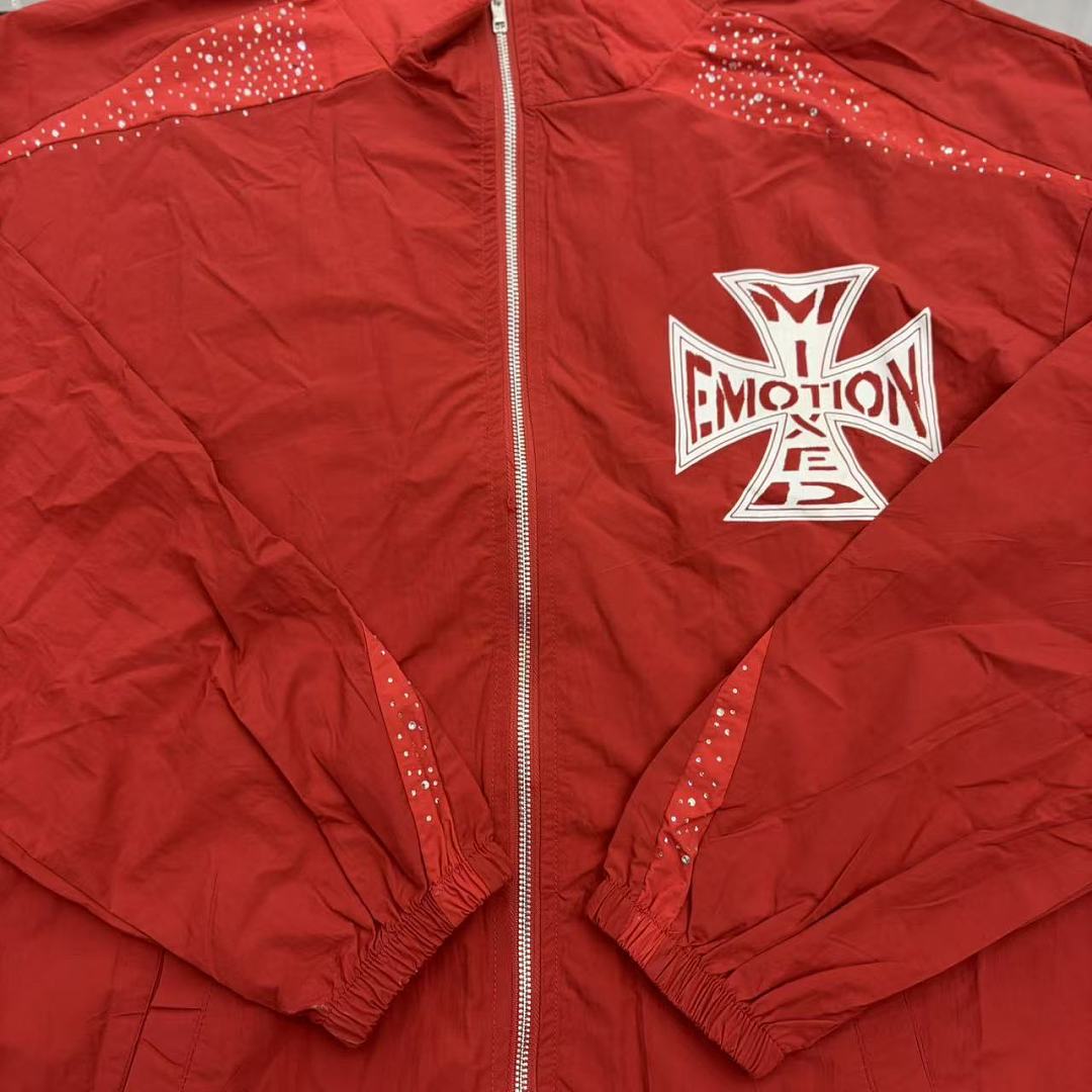 MIXED EMOTION Lightweight Utility Zip Jacket