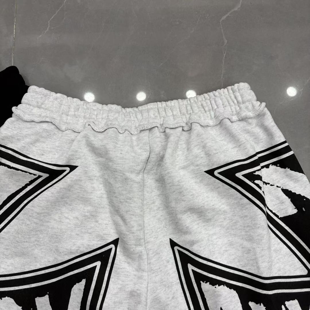 MIXED EMOTION Graphic Logo Patchwork Casual Shorts