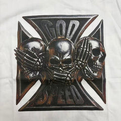 GODSPEED Motorcycle Skull Graphic T-Shirt