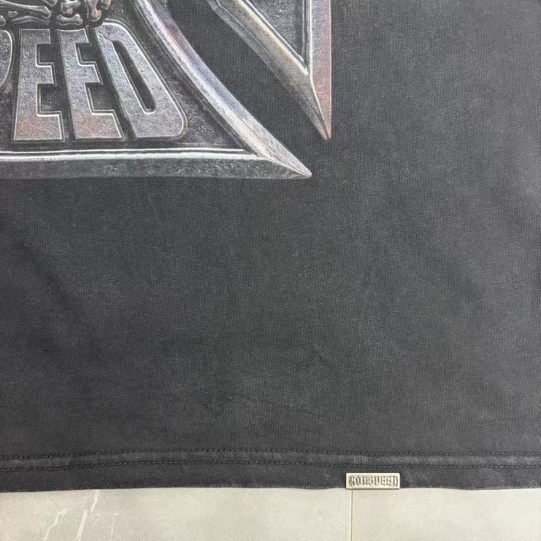 GODSPEED Gothic Cross Graphic Street T-Shirt