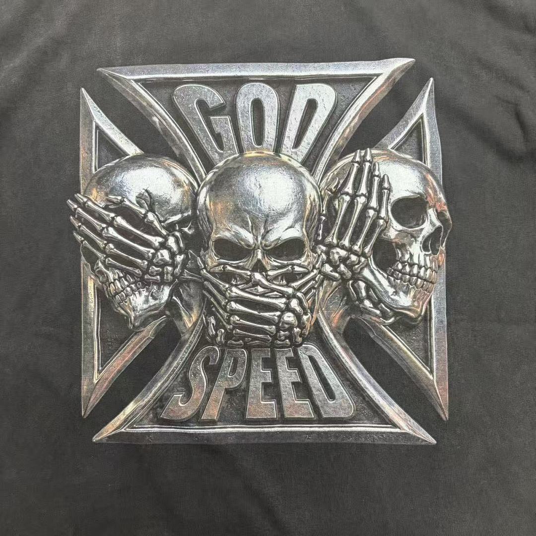 GODSPEED Gothic Cross Graphic Street T-Shirt