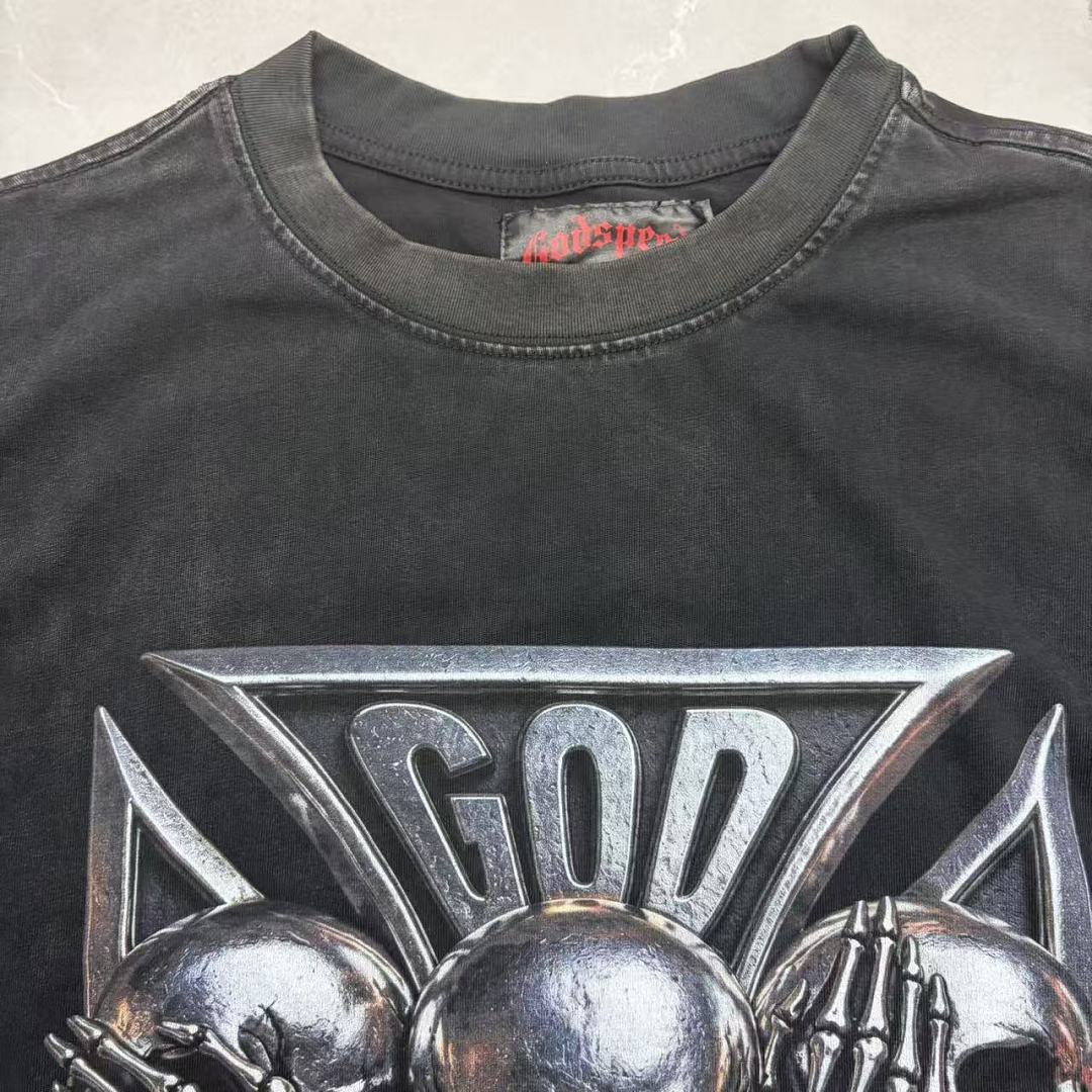 GODSPEED Gothic Cross Graphic Street T-Shirt