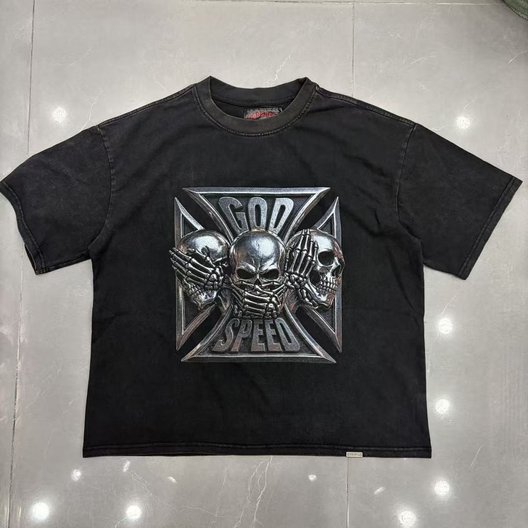 GODSPEED Gothic Cross Graphic Street T-Shirt
