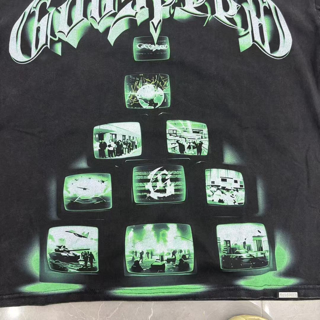 GODSPEED Neon Logo Graphic Street T-Shirt