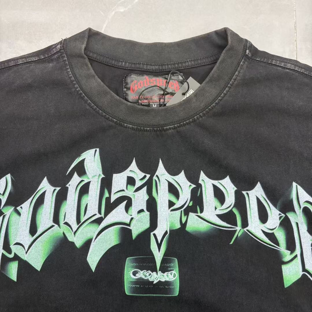 GODSPEED Neon Logo Graphic Street T-Shirt