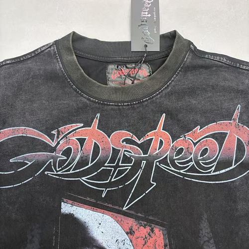 GODSPEED Gothic Flame Graphic Vintage T-Shirt