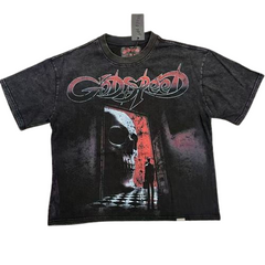 GODSPEED Gothic Flame Graphic Vintage T-Shirt